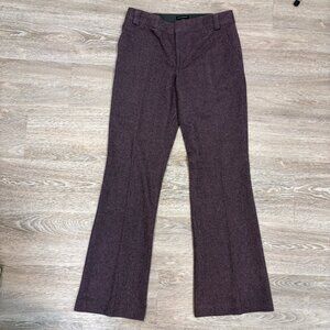 Club Monaco Wool Purple Flare Pants Trousers Size 8